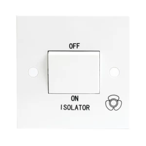 KnightsBridge 10A White 1G 3 Pole 230V Electric Fan Isolator Switch