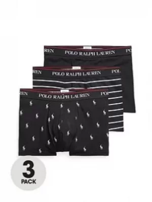 Polo Ralph Lauren 3 Pack Trunks, Polo Black Size M Men