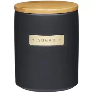 Masterclass Ceramic Black Sugar Canister, Minimal - ["Black"]