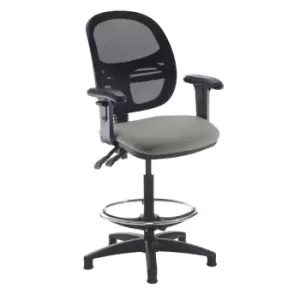 Dams MTO Jota Mesh Back Draughtsmans Chair with Adjustable Arms - Tarot Purple