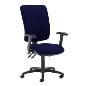 Dams MTO Senza Extra High Back Operator Chair with Folding Arms - Slip Grey