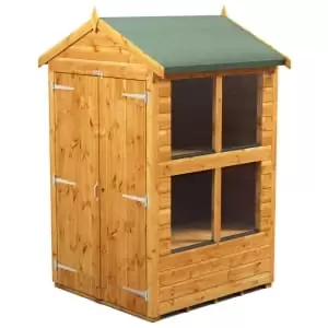 Power Sheds 4 x 4ft Double Door Apex Shiplap Dip Treated Potting Shed