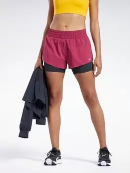 Reebok Running Two-in-one Shorts, Black Size M Women