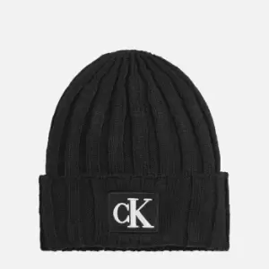 Calvin Klein Kids Monogram Ribbed Knit Beanie - Large-Extra Large Years