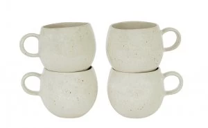 Habitat Olmo Set Of 4 Speckled Stoneware Mugs - Natural