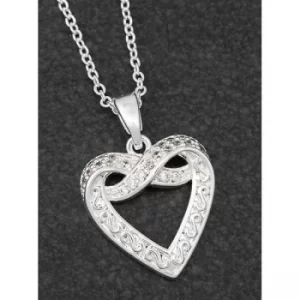 Kiss Collection Silver Plated Kiss/Heart Necklace