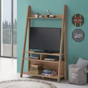 Riva Ladder TV & Shelving Unit Light Oak Effect