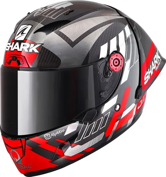 Shark Race-R Pro GP 06 Replica Zarco Winter Test Carbon Chrom Red DUR S