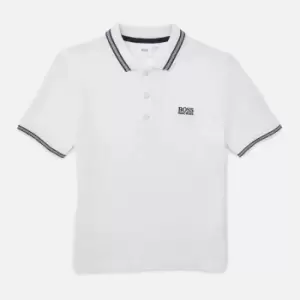 Hugo Boss Boys' Classic Short Sleeve Polo - White - 5 Years