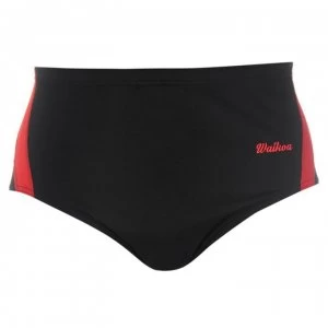 WaiKoa 15cm Swimming Brief Mens - Black/Red