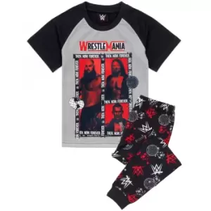 WWE Boys Characters Long Pyjama Set (7-8 Years) (Grey/Black)