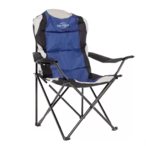 Charles Bentley Odyssey Single Folding Camping Chair Blue & Grey