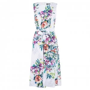 DKNY Belt Fit and Flare Dress - WILD FLWRS 3628