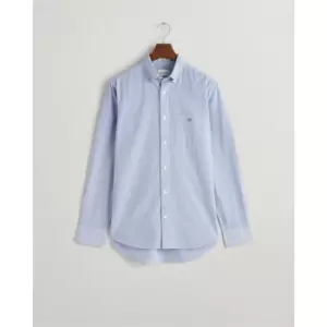 Gant Reg Poplin Banker Shirt College Blu - Blue