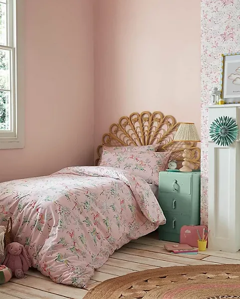 Cath Kidston Painted Unicorn Duvet Set, Single, Pink