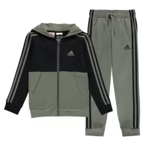 adidas 3S Fleece Tracksuit - Green