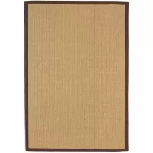 Asiatic Carpets Sisal Machine Woven Rug Linen/Chocolate - 240 x 340cm