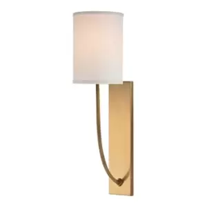 Colton 1 Light Wall Sconce Brass, Linen