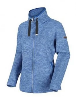 Regatta Evanna Full Zip Marl Hoodie - Blue, Size 8, Women