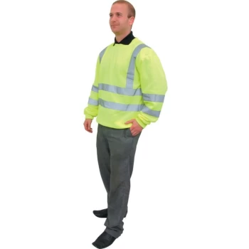 Large Hi-vis Yellow Sweatshirt - Tuffsafe