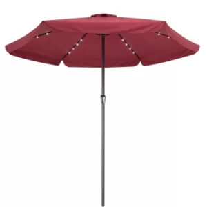 LED Solar Parasol Athen Red 330cm