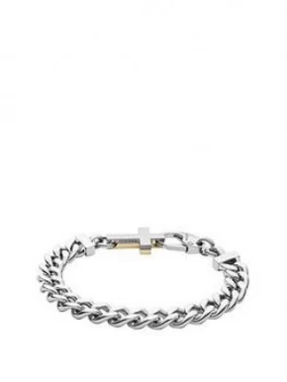 Diesel Pillar Stainless Steel Silver Bracelet