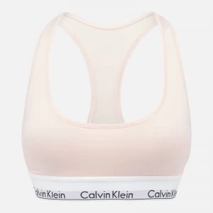 Calvin Klein Womens Modern Cotton Bralette - Nymphs Pink - L