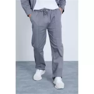 I Saw It First Grey Straight Leg Pintuck Trousers - Grey