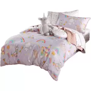 Linen House Childrens/Kids Unicorniverse Duvet Cover Set (Single) (Lilac) - Lilac