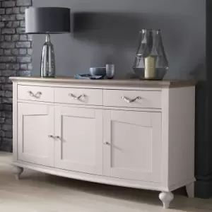 Montreal Grey Washed Oak & Soft Grey Wide Sideboard