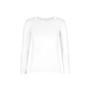 B&C Womens/Ladies #E190 LSL Top (XXL) (White)