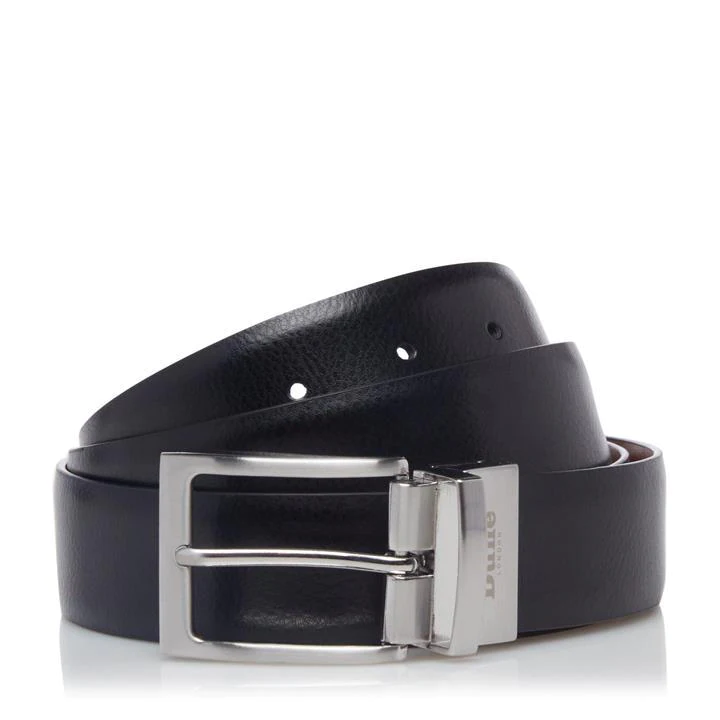 Dune 'Octagon' Reversible Belt - S to M - black