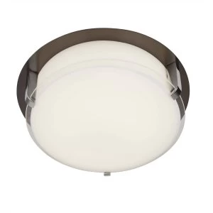 Integrated LED 1 Light Flush Brown, White, Chrome