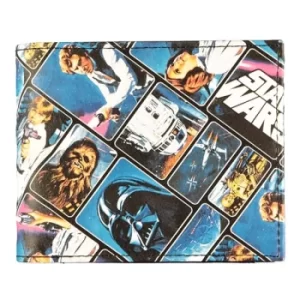 STAR WARS Poster All-Over Print Bi-Fold Wallet, Male, Black (MW366710STW)