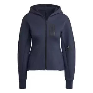 adidas Mission Victory Slim Fit Full-Zip Hoodie Womens - Legend Ink Metallic