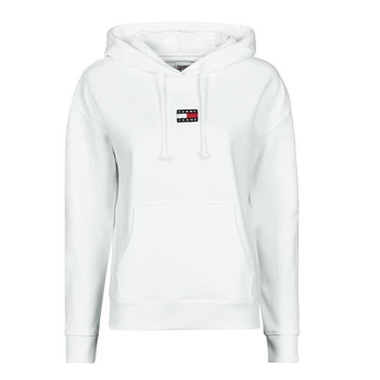 Tommy Jeans TJW TOMMY CENTER BADGE HOODIE womens Sweatshirt in White - Sizes S,M,L,XL,XS,XXS