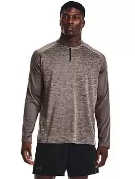 Under Armour Training Tech 2.0 Novelty Quarter Zip Top - Grey, Size S, Men