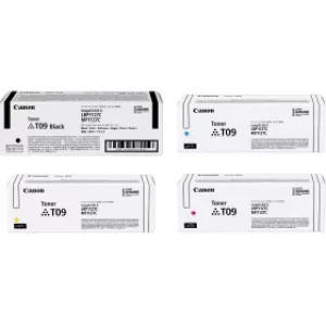 Canon T09 (BK/C/M/Y) Original Black and Colour Toner Cartridge 4 Pack