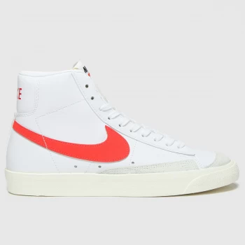 Nike White & Red Blazer Mid 77 Trainers