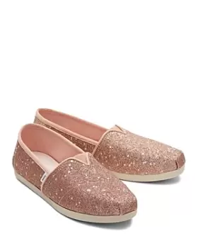 Toms Womens Alpargata Cosmic Glitter Flats