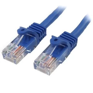 StarTech 45PAT50CMBL networking cable 0.5 m Cat5e U/UTP (UTP) Blue