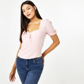 Jack Wills Sweetheart Prairie Blouse - Soft Pink