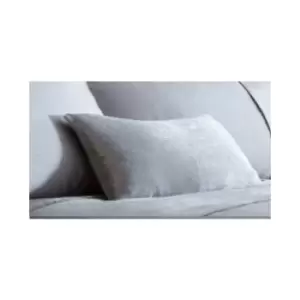 Luxe Silver Cushion Bed Sofa Accessory Filled Decor Cushions - Silver