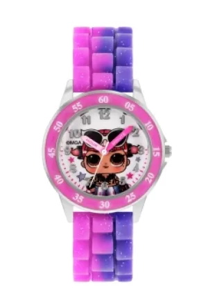 LOL Surprise Kid's Pink and Purple Silicone Strap Watch