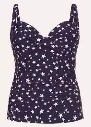 Phase Eight Lily Star Tankini Top - 12 - navy