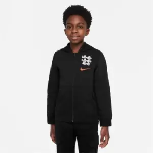 Nike England Full-Zip Fleece Hoodie Junior Boys - Black