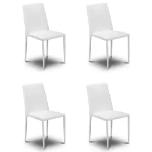 Julian Bowen Set Of 4 Jazz Chairs White