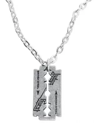 Judas Priest Razorblade Necklace silver coloured