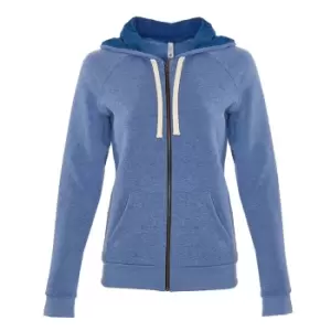 Next Level Womens/Ladies PCH Zip Hoodie (XS) (Heather Bay Blue)