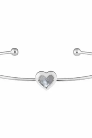 Ted Baker Jewellery Heshra: Mother Of Pearl Heart Ultra Fine Cuff TBJ2233-01-46